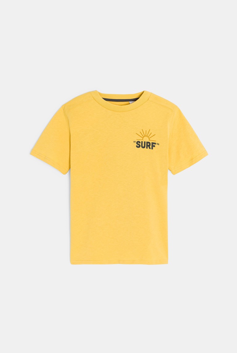 Naptime 半袖SHIRTS-YELLOW Men's neon yellow DRY FAST linen T-shirt IKKS