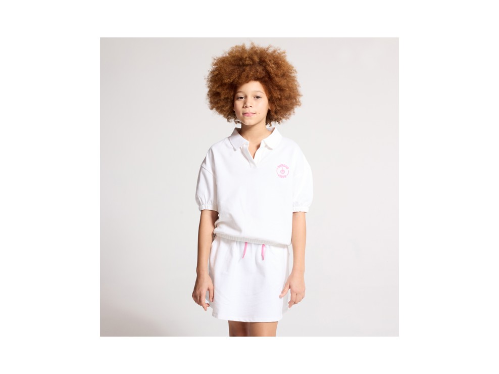Polo de manga corta blanco niña 1