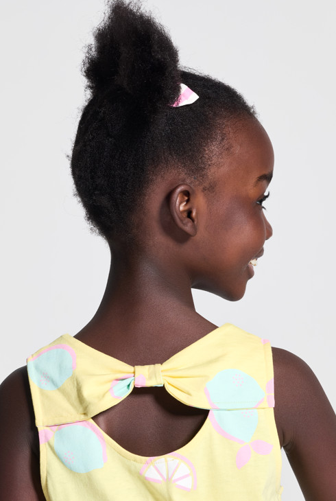 Bedrucktes Tanktop in Zitronengelb für Mädchen 2