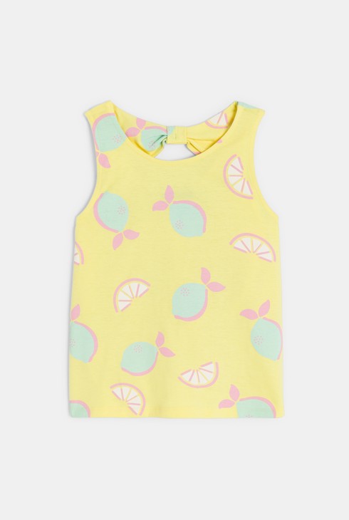 Bedrucktes Tanktop in Zitronengelb für Mädchen 2