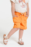 Short poches cargo orange bébé fille 4
