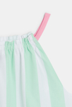 Robe en popeline rayée à bretelles rose Fille 3