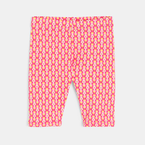 Baby girl's pink fruit and flower print capri pants 1