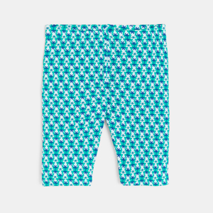 Baby girl's turquoise fruit and flower print ##capri pants 1