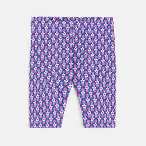 Baby girl's blue fruit and flower print capri pants 1