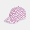 Casquette graphique fleurie rose bébé fille