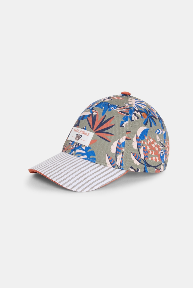 Gorra estampada jungla gris bebé niño 1