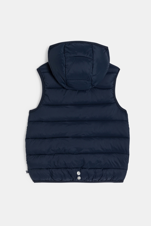Ärmellose Steppjacke mit Kapuze marineblau Jungen 2