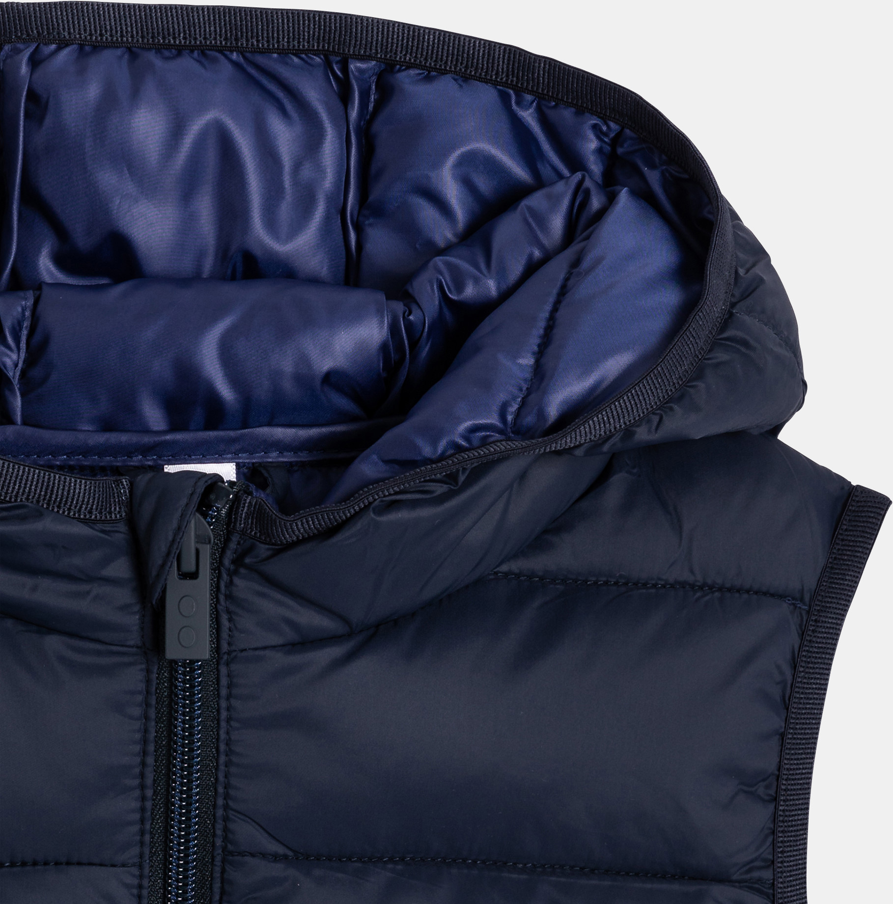 Doudoune sans manches à capuche bleu marine Garçon