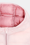 Plumífero sin mangas con capucha rosa niña 2