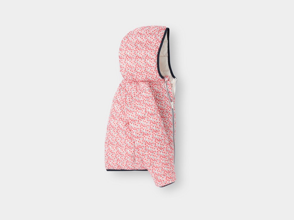 Doudoune matelassée cœurs rose fille 2