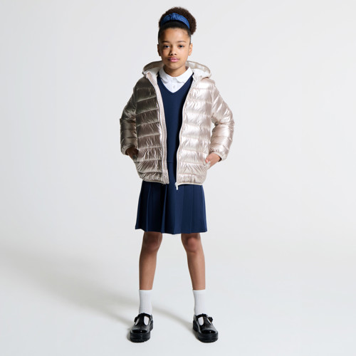 Doudoune À Capuche Irisée Dorée Fille - Gold - 6A - OKAIDI