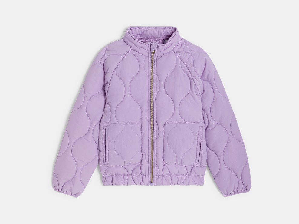 Jacke Reißverschluss gesteppt leicht blasslila/violett Mädchen 1
