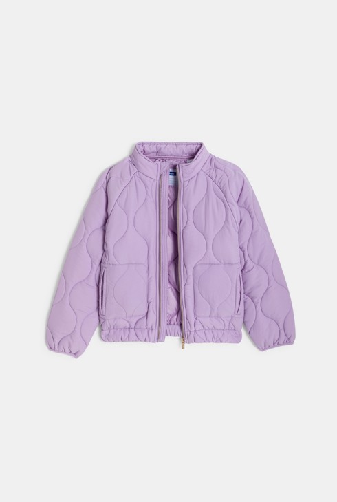 Blouson zippé matelassé léger mauve/violet Fille
