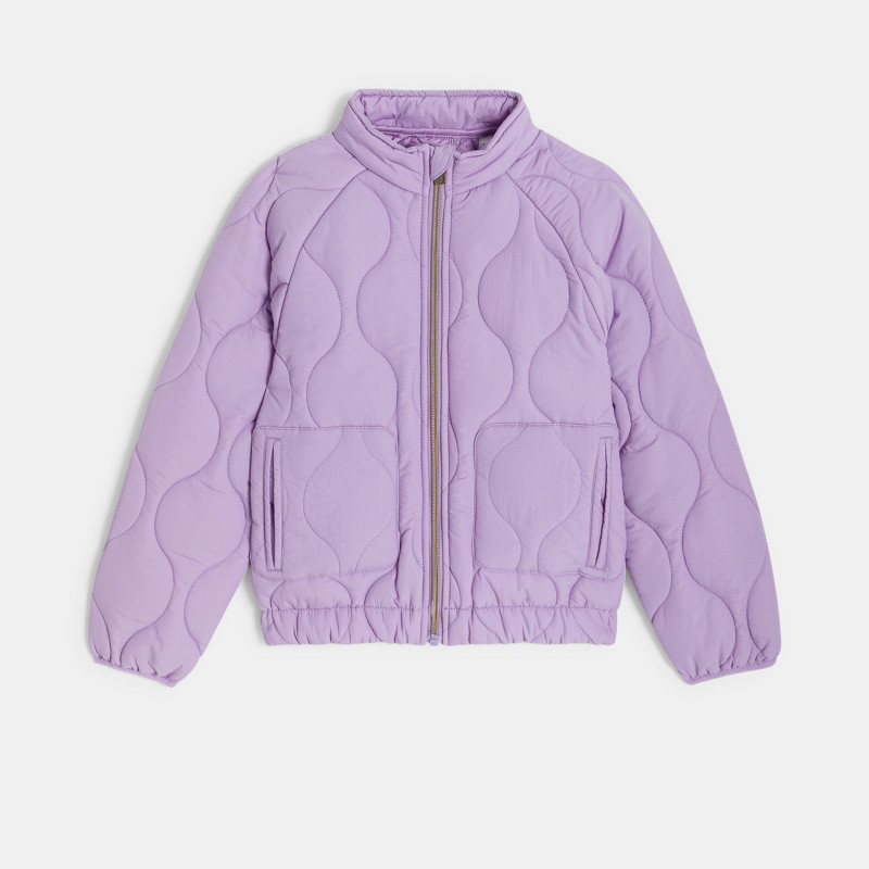 Jacke Reißverschluss gesteppt leicht blasslila/violett Mädchen