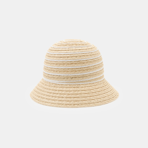 Chapeau cloche fil doré et blanc fille 1