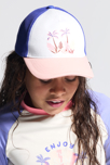 Casquette filet à motif rose Fille 1