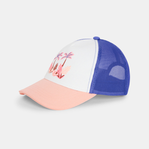 Casquette filet à motif rose Fille 1