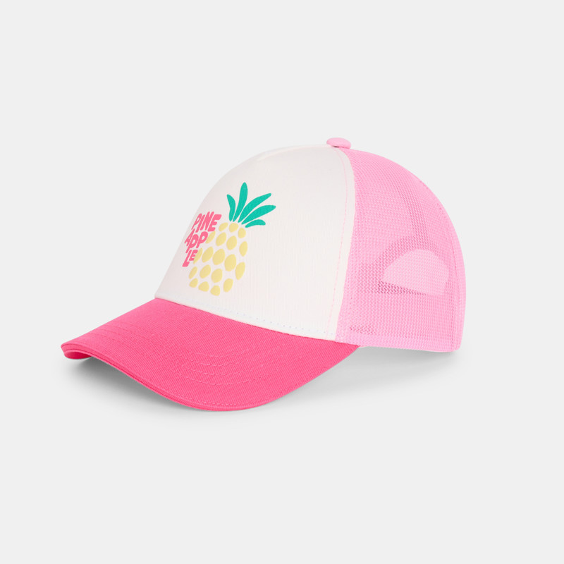 Rosa Cap mit Netz für Mädchen