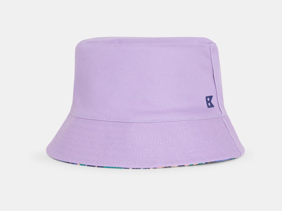 Omkeerbare effen/bedrukte badmuts voor meisjes 2