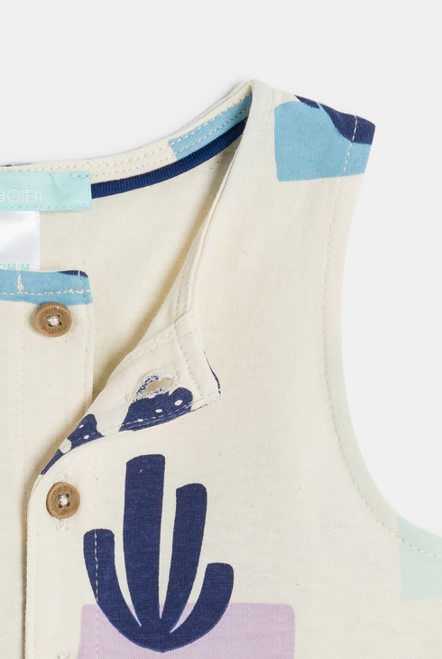 Combi courte jersey fantaisie multicolore bébé garçon