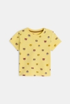 T-shirt animaux jaune bébé garçon