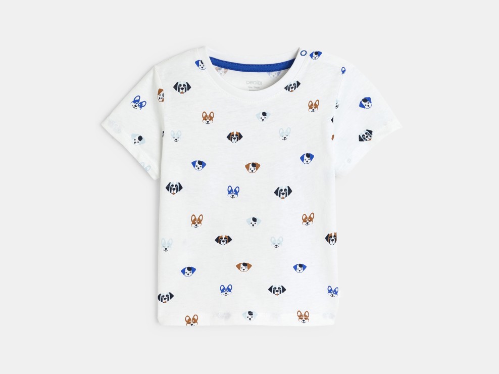 Camiseta animales blanco bebé niño 1
