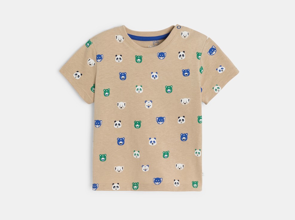 Braunes T-Shirt mit Tiermotiv Kleinkind Junge 1