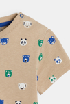 T-shirt animaux marron bébé garçon 2