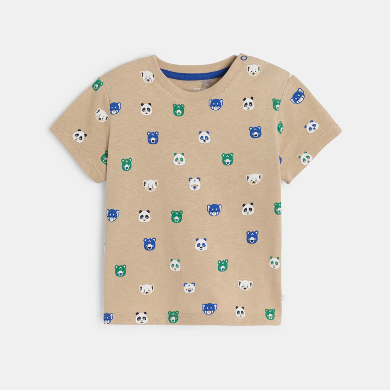 Braunes T-Shirt mit Tiermotiv Kleinkind Junge
