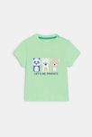 T-shirt animaux vert bébé garçon