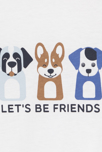 T-shirt chiens blanc bébé garçon 2
