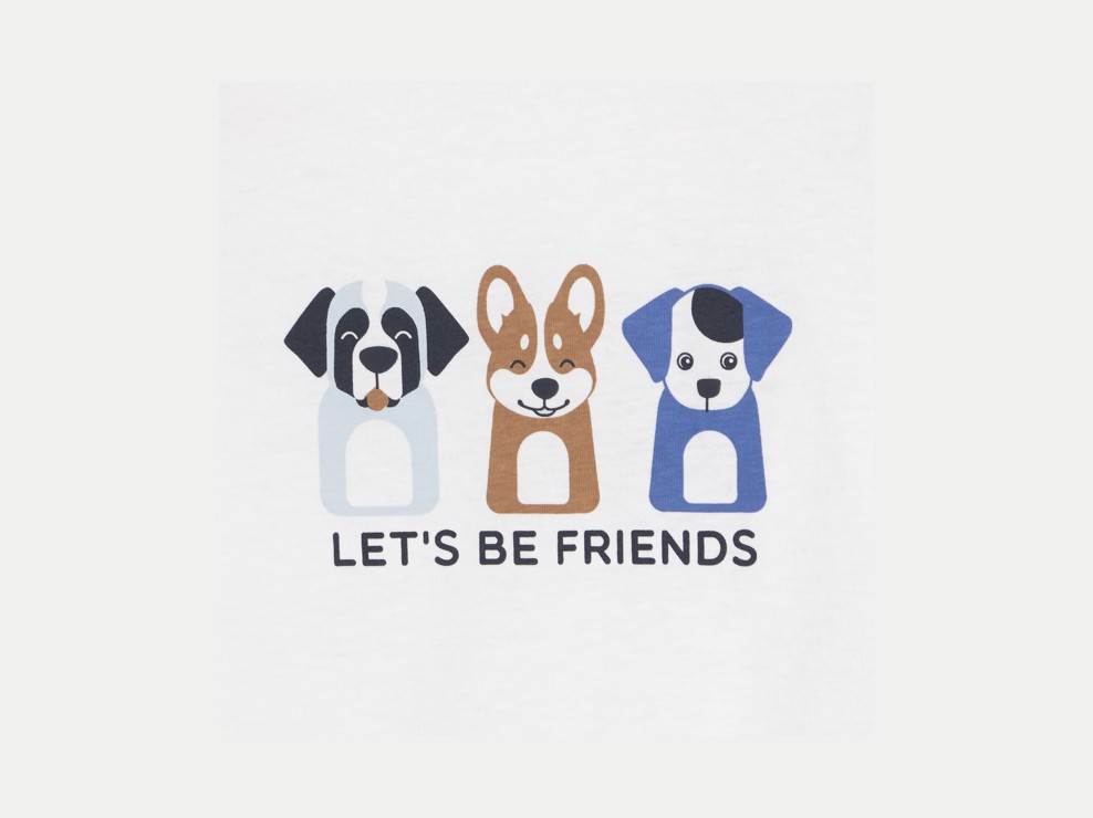 Samarreta gossos blanca bebè nen 2