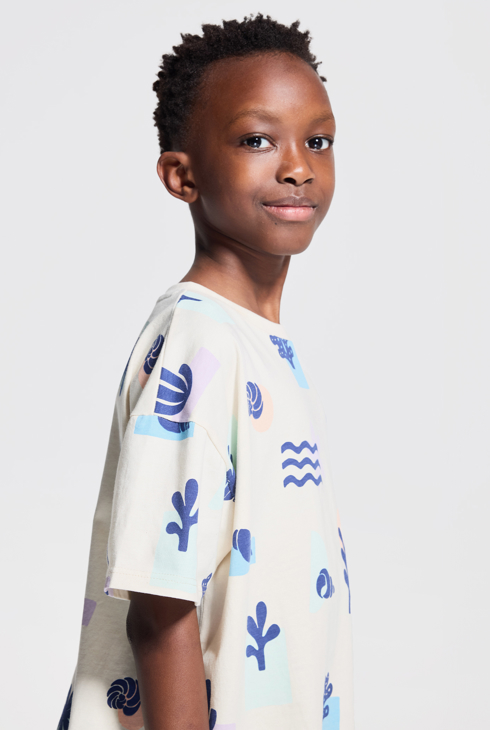 SURFRIDER T-shirt manches courtes imprimé beige 1