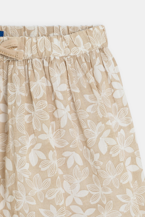 Girl's beige ruffled printed skirt 2