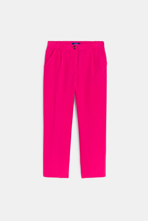 Pantalon de tailleur à pinces rose Fille 2