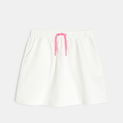 Jupe Courte En Molleton Blanc Fille - Blanc - 3A - OKAIDI