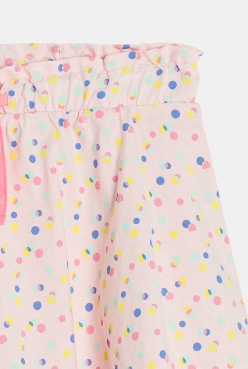 Rosa Mini-Skort aus Jersey mit Druck für Mädchen