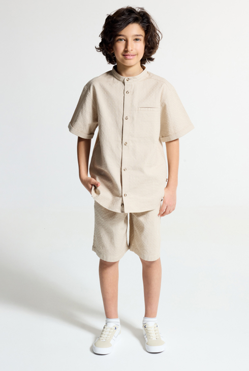 Chemise manches courtes beige Garçon 1