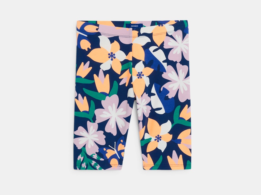 Legging cycliste imprimé multicolore Fille 1