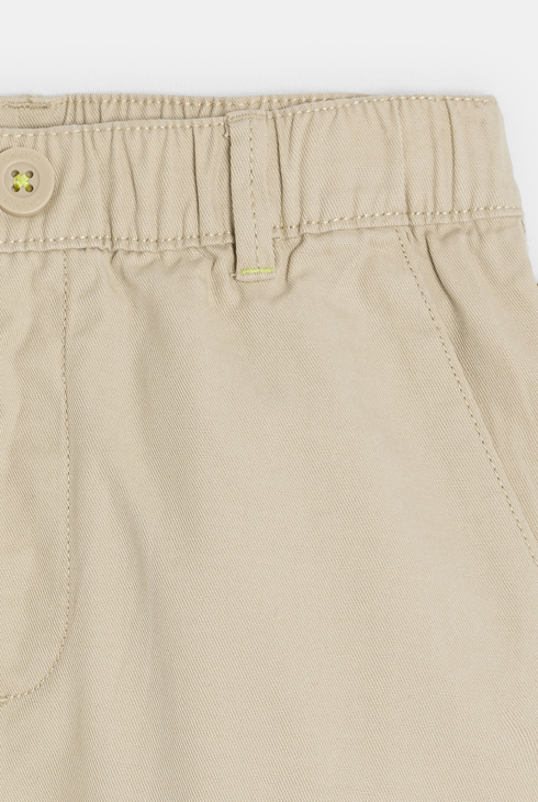 Bermuda en toile unie beige Garçon 2