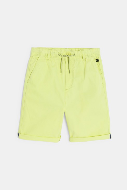 Short uni en toile jaune Garçon 2