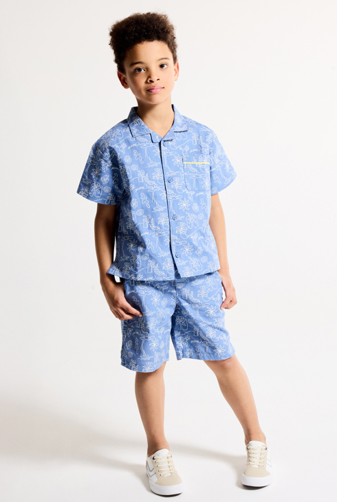 Bermuda imprimé bleu Garçon 1