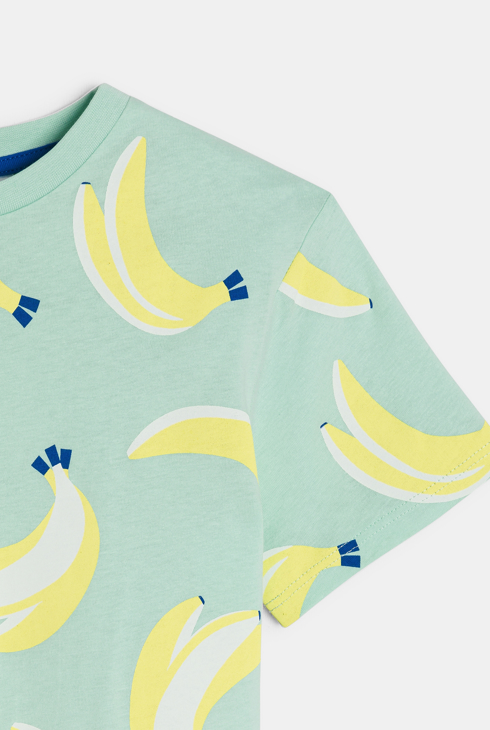 Grünes T-Shirt mit Bananenmotiv für Jungen