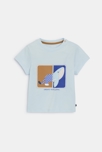 T-shirt ludique animaux bleu bébé garçon