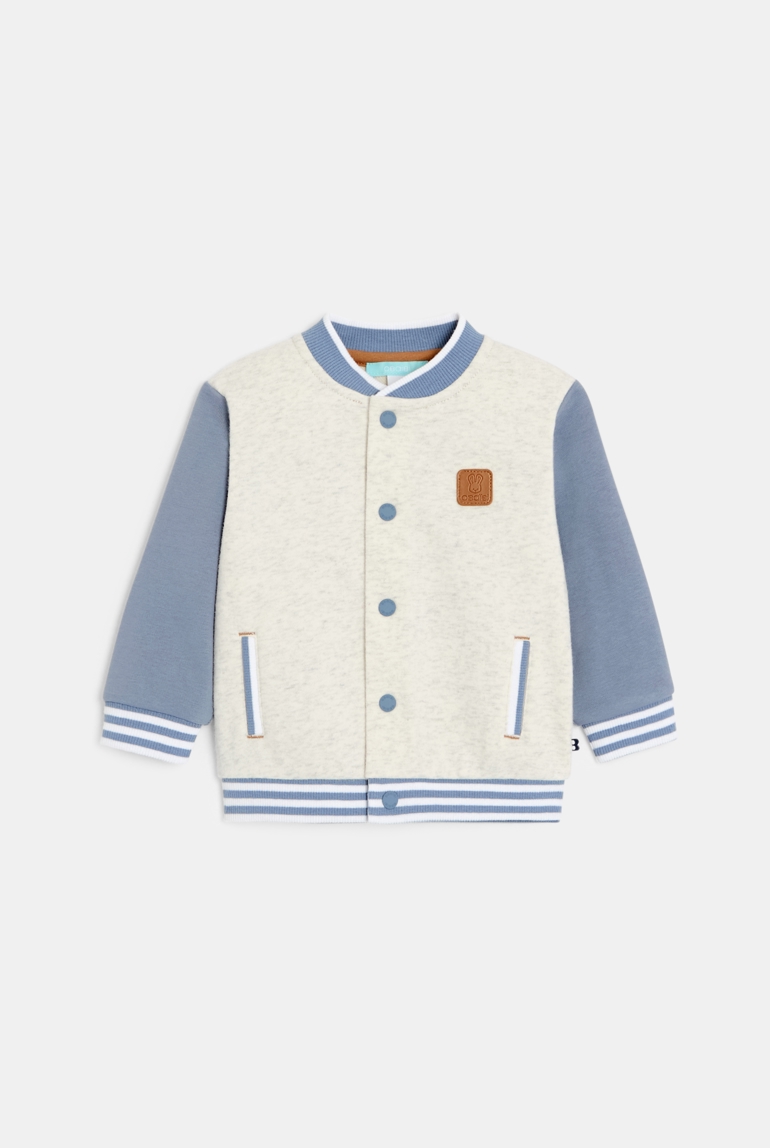 Blouson teddy molleton lapin bleu bébé garçon 1