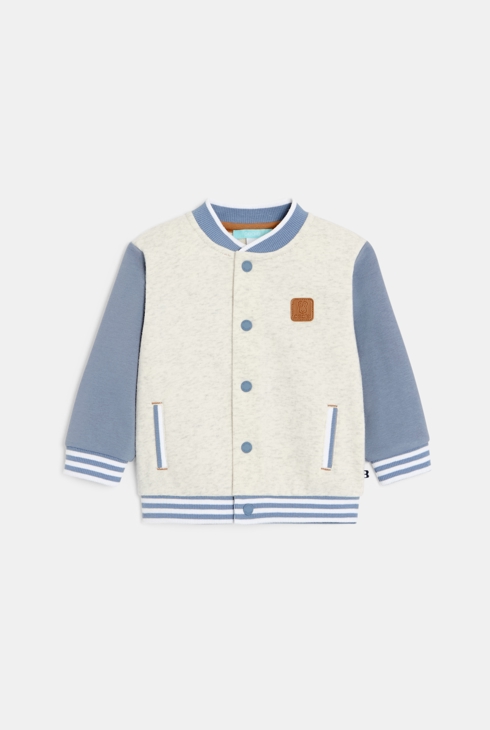 Blouson teddy molleton lapin bleu bébé garçon