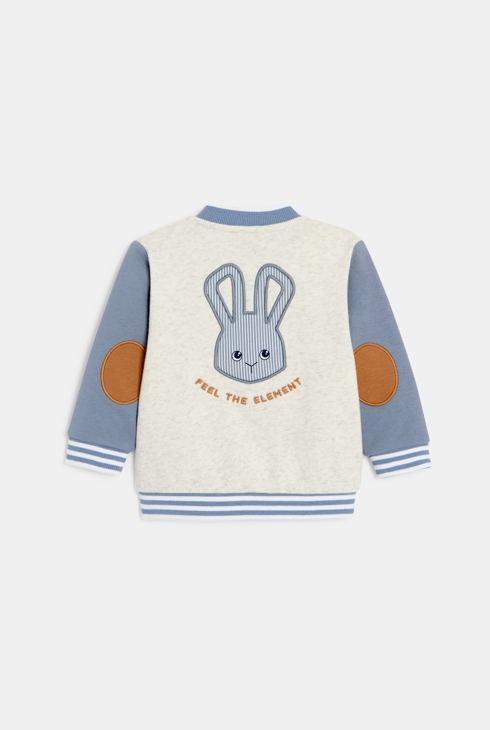 Jaqueta teddy moletó conill blau bebè nen 2