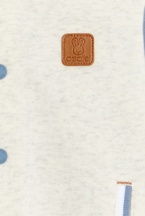 Baby boy's blue fleece rabbit baseball jacket 2