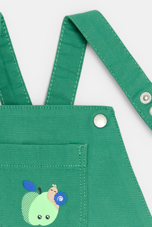 Kurze Latzhose modische Baumwolle grün Kleinkind Junge 2